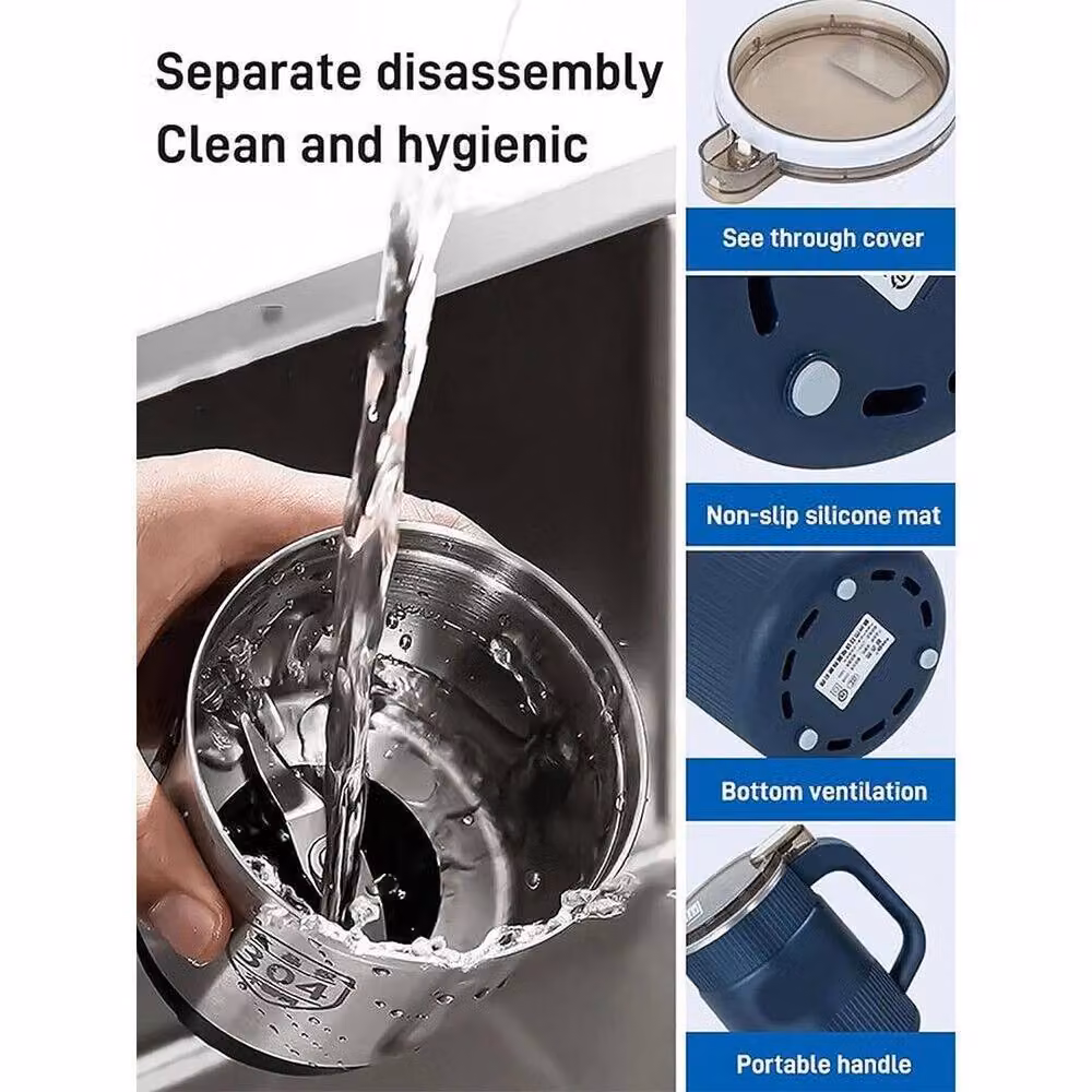 FLAVORA Electric Coffee Grinder in Blue, 500ml – 5