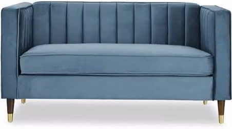 TGC Tammy Blue Velvet 2 Seater Sofa
