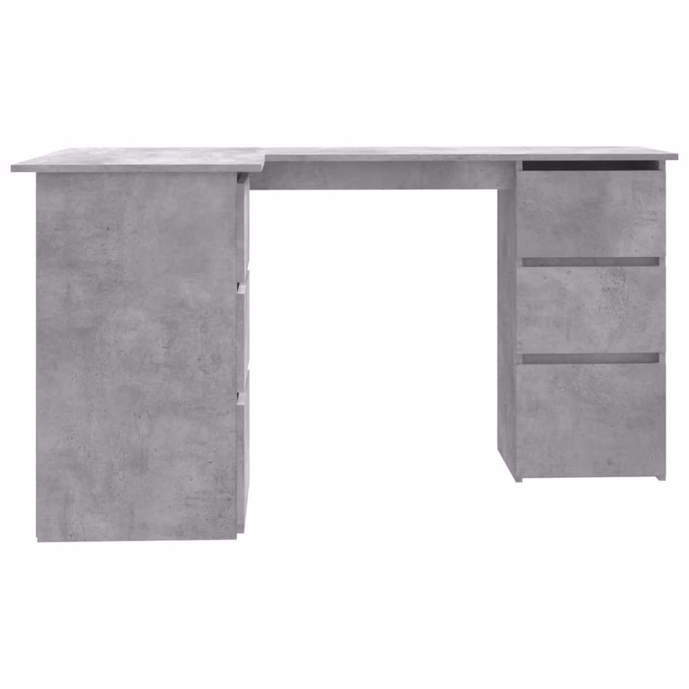 Berkfield Home Durable Corner Desk in Concrete Grey, W/D/H: 145 x 100 x 76 cm – 3