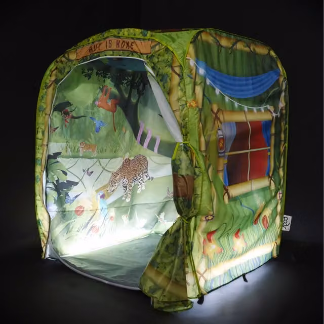 PODSpop Rumble in the Jungle Multi-sensory Play Tent in Multi-Coloured
