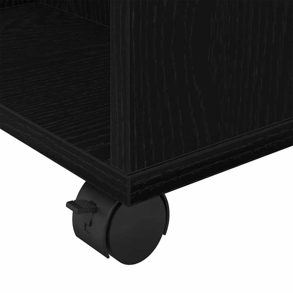 Berkfield Black Oak Home Storage Cabinet W: 60 cm, D: 53 cm, H: 72.5 cm – 8