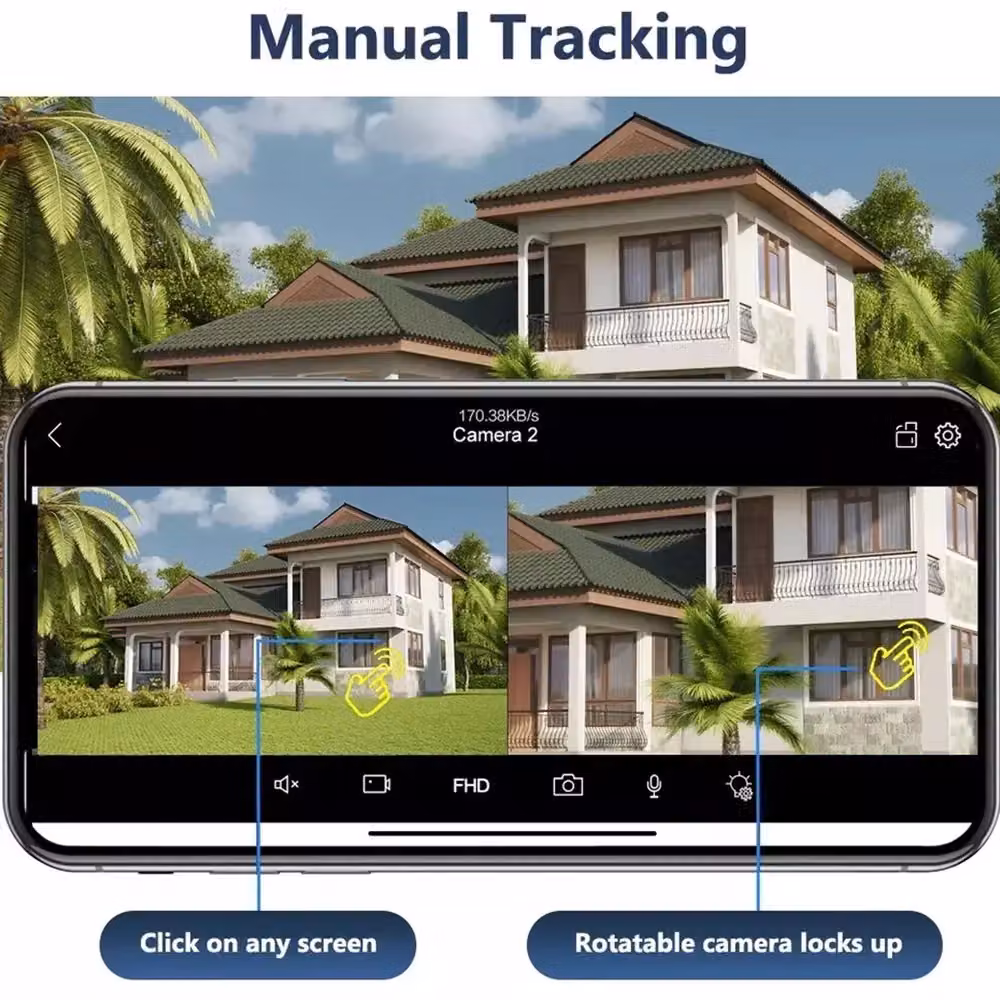 Hinsinc 8MP 4K Wireless IP Outdoor PTZ Smart Home Security CCTV Camera, White – 9