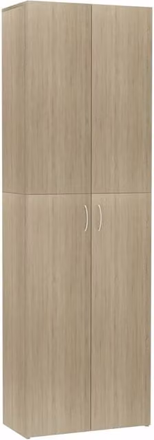 Berkfield Home Office Cabinet in Sonoma Oak, Light Brown, W/D/H: 60 x 32 x 190 cm