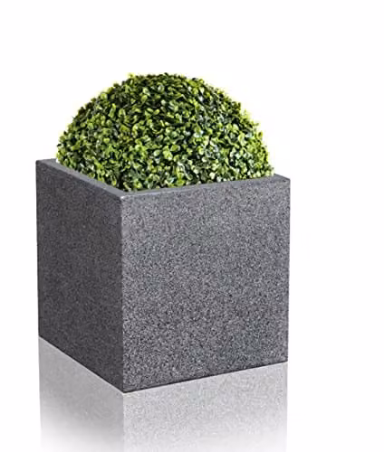Primrose Black Poly-Terrazzo Square Cube Planter 40 x 40 x 40 cm – 1