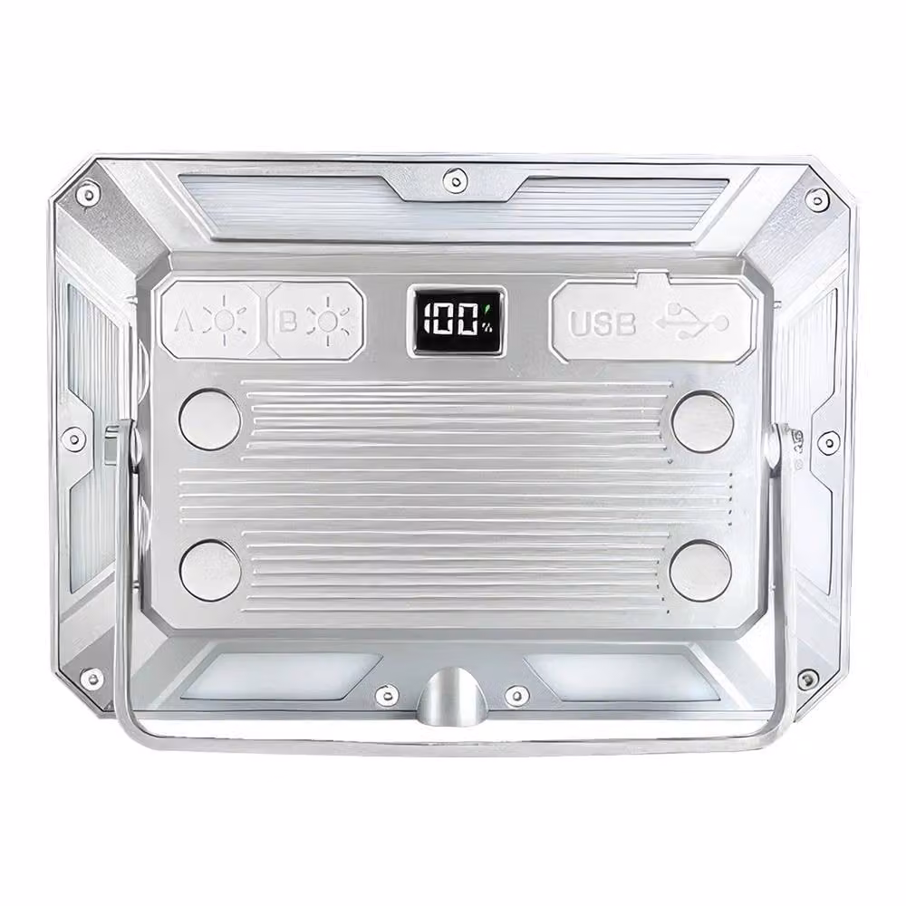 NESTLUNE Rechargeable Dimmable LED Portable Magnetic Work Light in Silver – 2