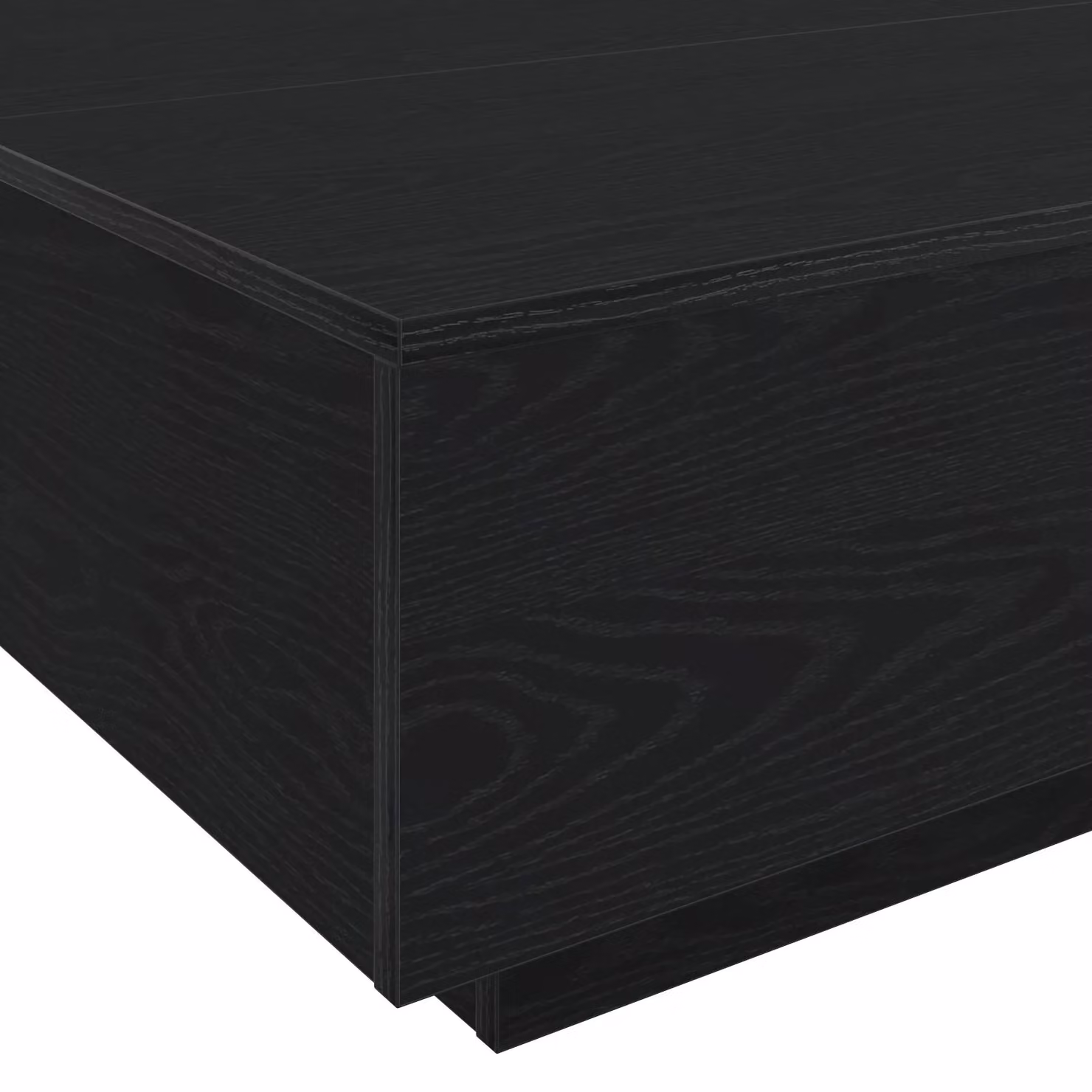 Berkfield Home Black Oak Coffee Table with LED Lights W/D/H: 80 x 80 x 31 cm – 3