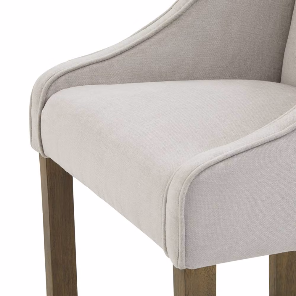 Lemon Pavilion Epsom Barstool in Grey Rubberwood, W: 57 cm, D: 58 cm, H: 104 cm – 3