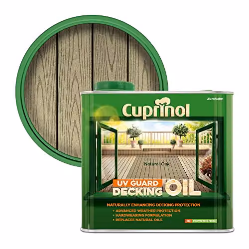 Cuprinol Oak Brown Weatherproof Wood Decking Oil, 2.5 l – 1