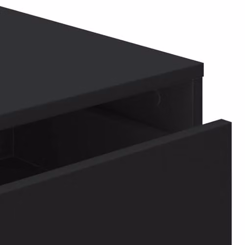 vidaXL Modern Corner Chest of Drawers in Black MDF, W: 60 cm, D: 41 cm, H: 58 cm – 3