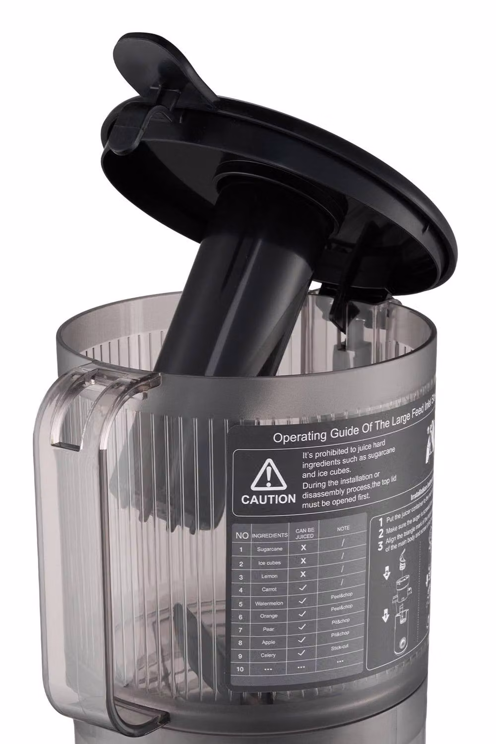 Living and Home 300W Slow Masticating Cold Press Juicer in Grey – 3