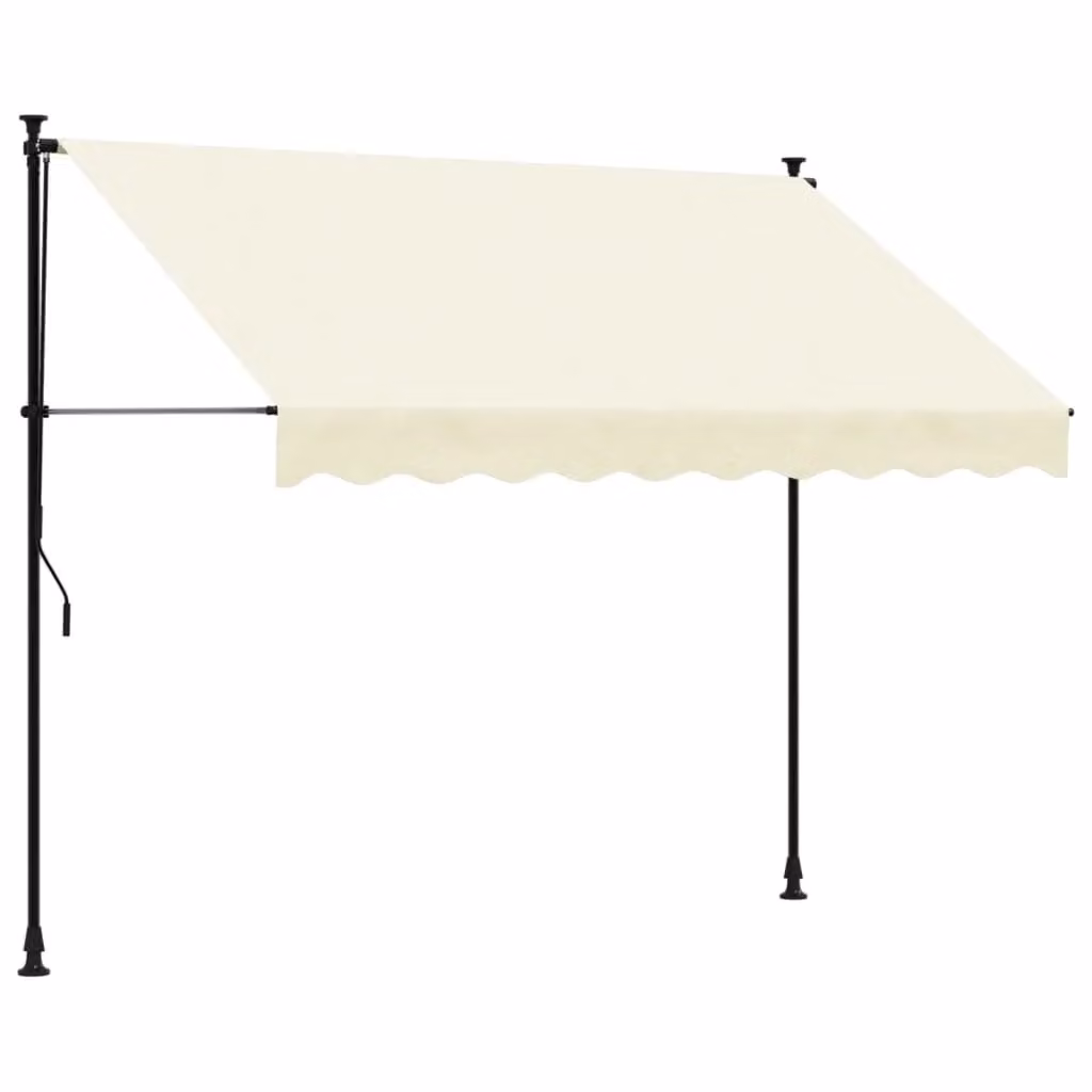 Berkfield Home Retractable Awning in Cream with Steel Frame, W: 250 cm, D: 150 cm – 2