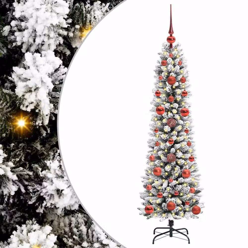 Berkfield Home Artificial Christmas Tree with 150 LEDs in Green, White and Black, Height: 120 cm – 2