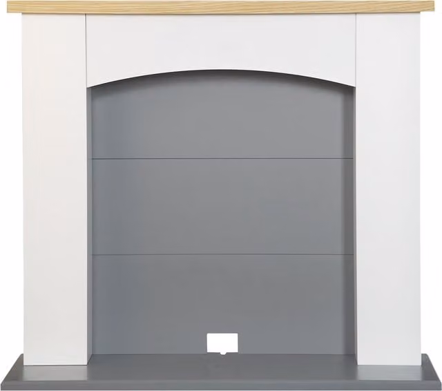 Adam Fires & Fireplaces Adam Huxley 39 Inch Electric Stove Fireplace in Pure White and Grey