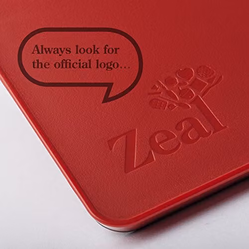 Zeal Straight to Pan Rectangular Chopping Board in Red, W: 34 cm, D: 26 cm, H: 3 cm – 6