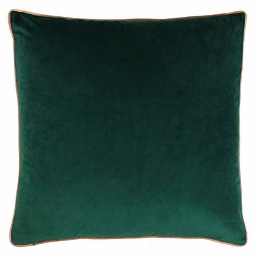 Furn Meridian Velvet Square Cushion in Green and Pink, W/D/H: 55 x 55 x 55 cm