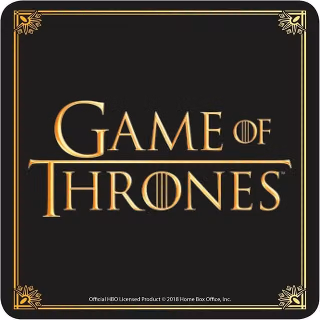 Game Of Thrones Logo Coaster, Multicolour and Black