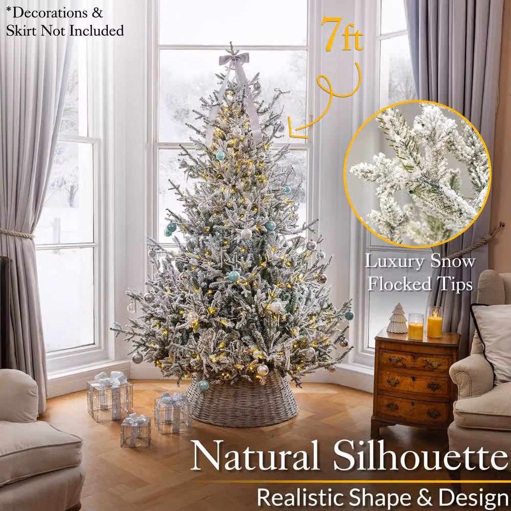 Christow Verbier Fir Pre-Lit LED Christmas Tree with Colour Switch and Timer in Green – 2