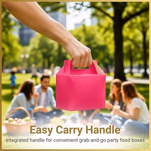 Shatchi 20-Piece Pink Cardboard Party Food Boxes, W/D/H: 14 x 12 x 10 cm – 4