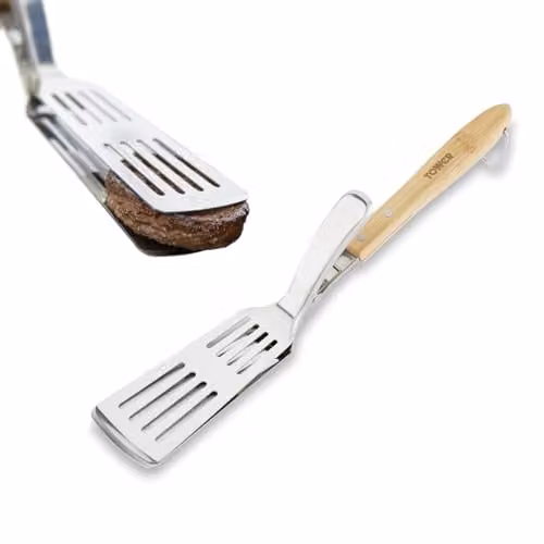 Tower Outdoor Living Multi-Functional Stainless Steel Spatula with Wooden Handle in Silver – 1