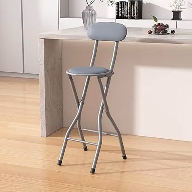 MCC Direct Padded Folding Breakfast Bar Stool High Chair in Grey – 1