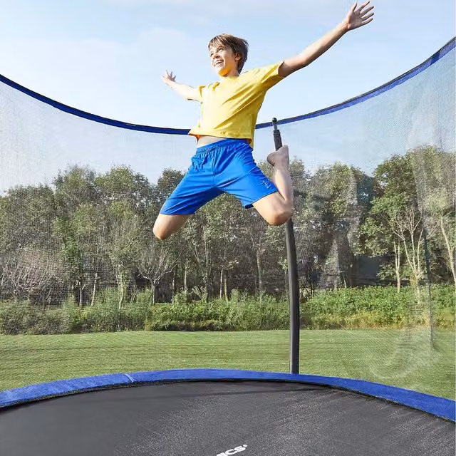 SONGMICS 10 ft Trampoline with Galvanised Steel Frame and Polypropylene Mat in Black and Dark Green, Diameter: 305 cm