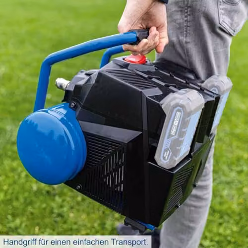 Scheppach C-ACT160/6-X Cordless Air Compressor, 40V, 6L Tank, 8 Bar, Oil-Free, Blue – 5