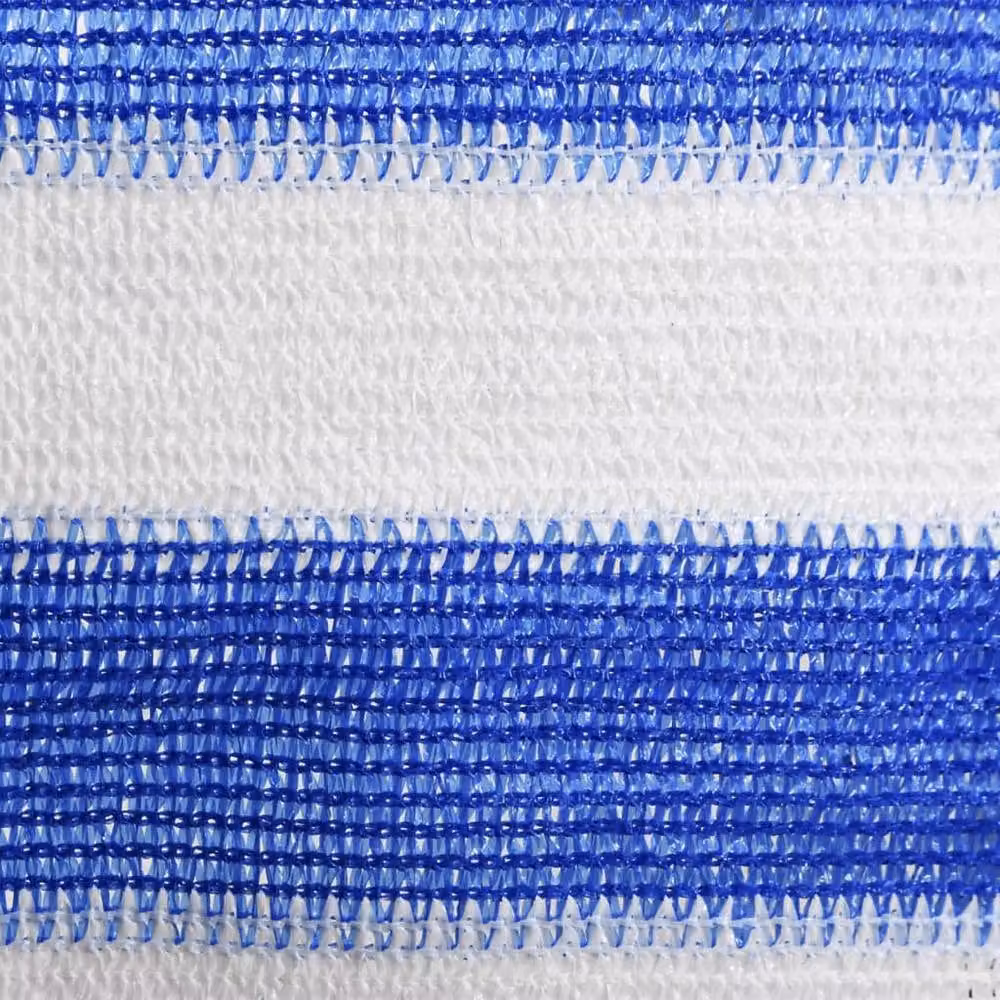 Berkfield Home Blue and White HDPE Balcony Screen W: 90 cm, L: 400 cm – 3