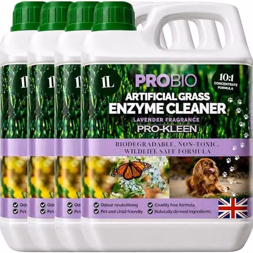 ProKleen ProBio Artificial Grass Cleaner Probiotic Based Deodoriser and Odour Eliminator, Lavender Fragrance, 4 x 1 l – 3