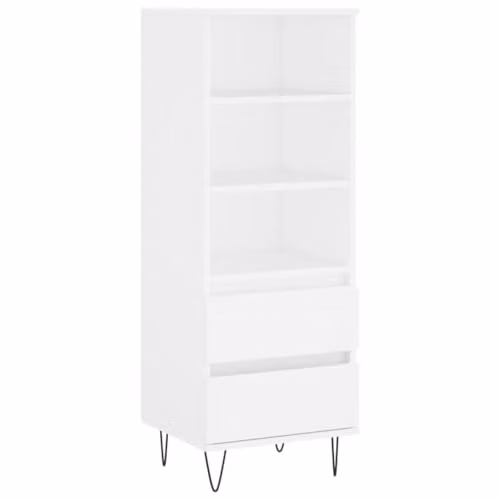 vidaXL Highboard in White, W/D/H: 40 x 36 x 110 cm