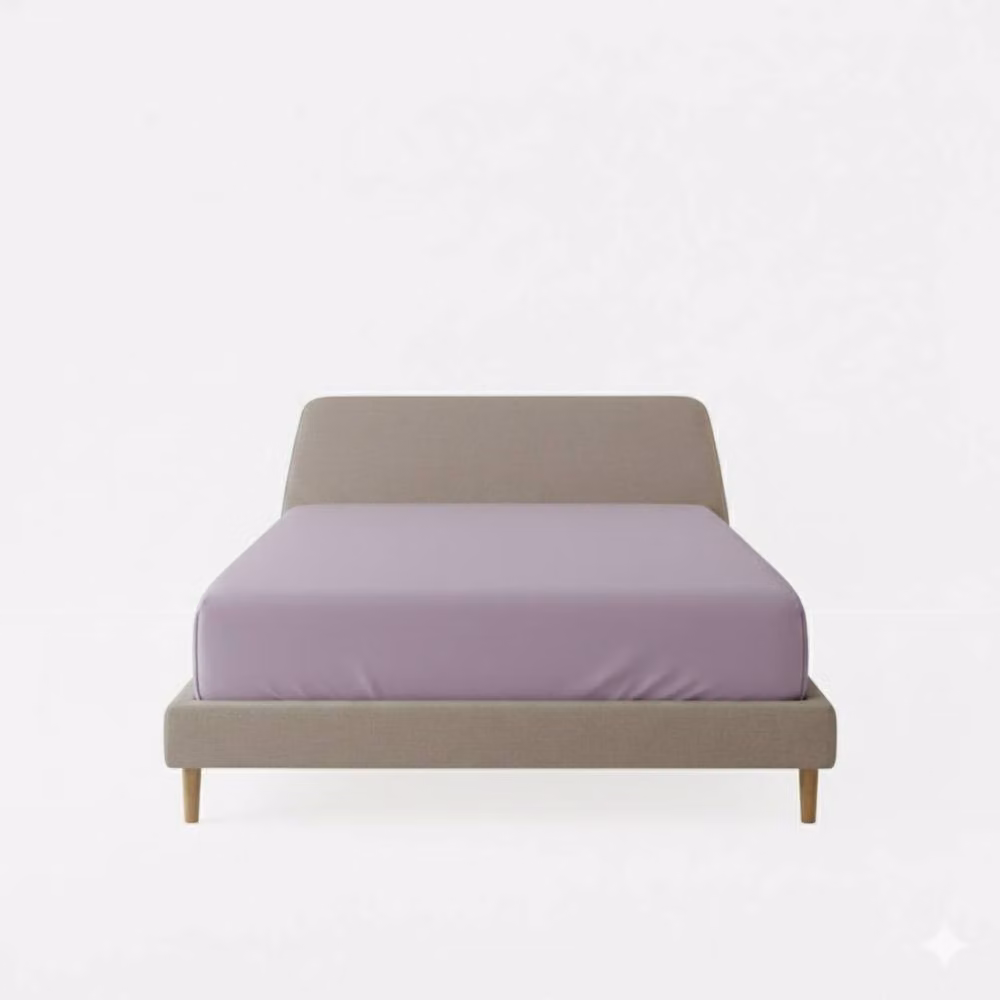 Snug City Purple Flannelette Fitted Sheet, Soft Brushed Cotton Bedding, W/D/H: 200 x 200 cm – 2