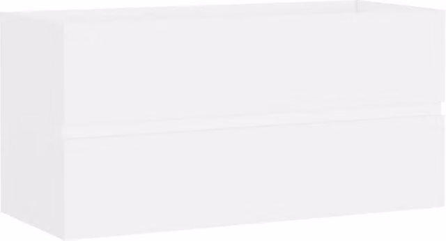 Berkfield Home White Modern Bathroom Sink Cabinet with Built-in Basin, W/D/H: 90 x 38.5 x 45 cm
