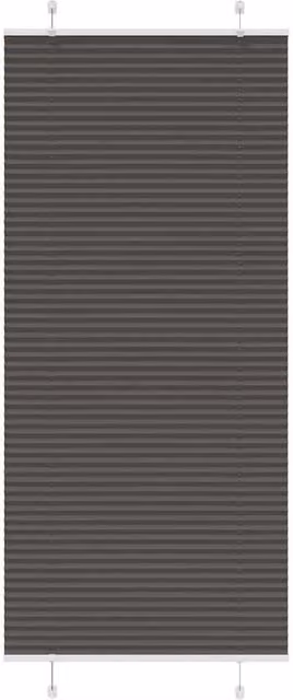 Berkfield Home Single Pleat Corded Blind in Black, Polyester, W: 94.4 cm, H: 200 cm – 1