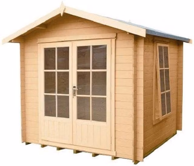 Shires Barnsdale Log Cabin Garden Room in Sand – 1