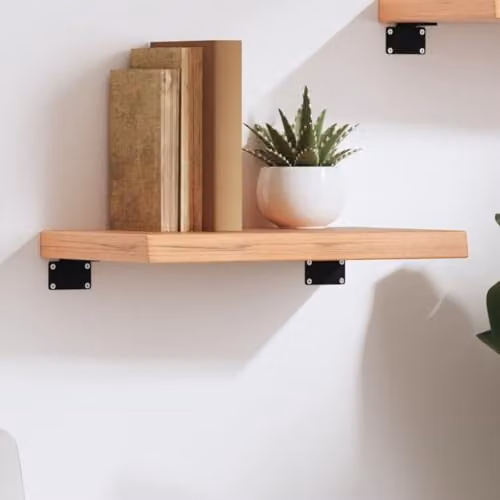 vidaXL Rustic Oak Wall Shelf, Brown, W/D/H: 40 x 20 x 4 cm – 2