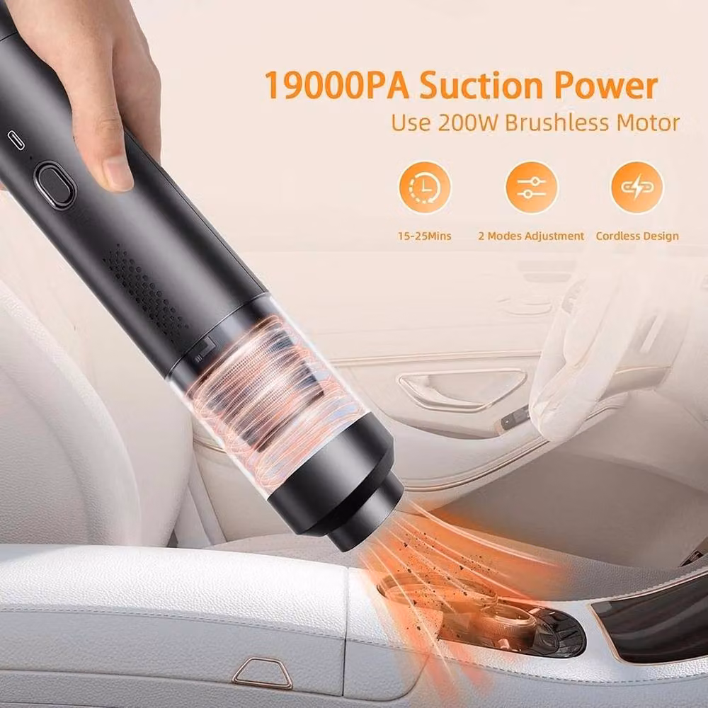 PAWNORA Slim V8 Rechargeable Handheld Car Vacuum Cleaner with Blow Function in Black – 4