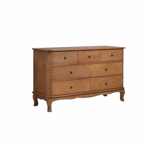 Melody Maison Ashwell 7 Drawer Chest of Drawers and Pair of 3 Drawer Bedside Tables in Brown Wood – 3