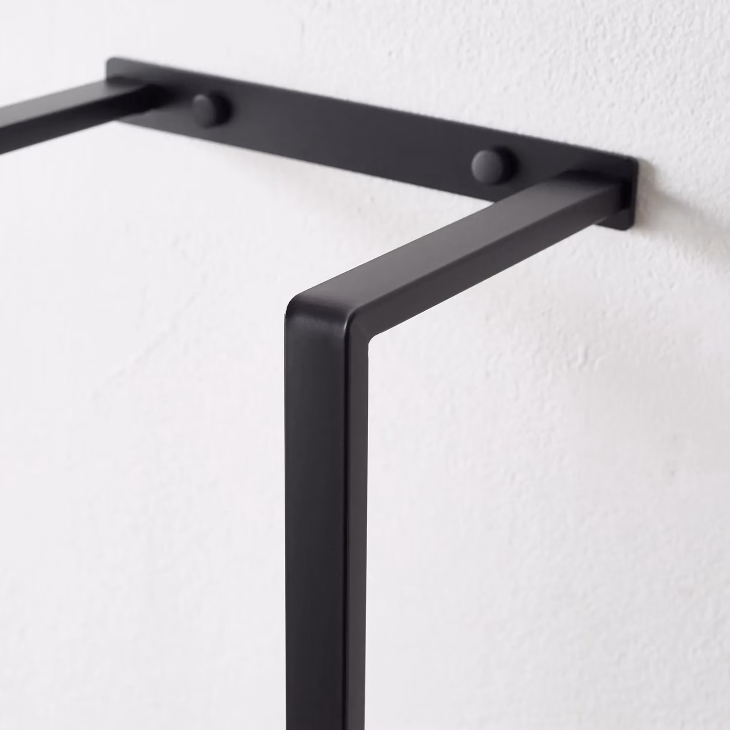 House of Home Wall Mounted Black Stainless Steel Double Bar Towel Rail, Width: 70 cm – 4