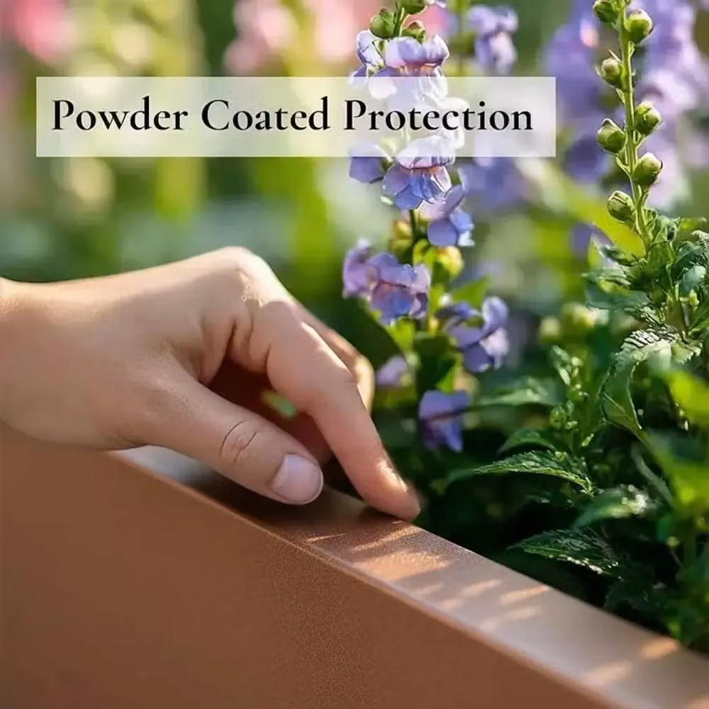 Access Garden Products Brown Galvanised Steel Copper Trough Planter Window Box, Width: 70 cm – 5