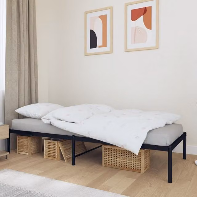 Berkfield Home Metal Bed Frame, Black, W: 80 cm, L: 200 cm – 1