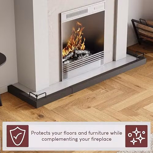Fire Vida Metal Fire Fender in Black, W: 89 cm, H: 141 cm, D: 41 cm – 2