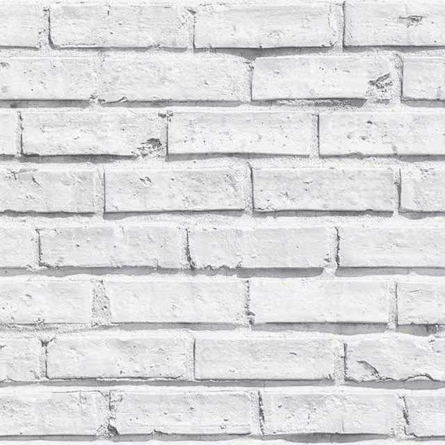 Arthouse White Geometric Rustic Brick Wallpaper Roll