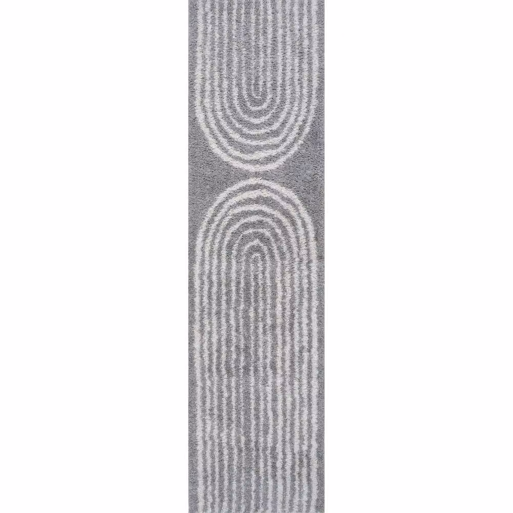 THE RUGS Moodi Rainbow Design Shaggy High Pile Living Room Rug in Grey and Multicolour, W: 160 cm, L: 230 cm – 4