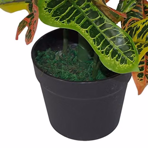 Leaf Design Tropical Potted Artificial Green Plant for Tabletop – 4