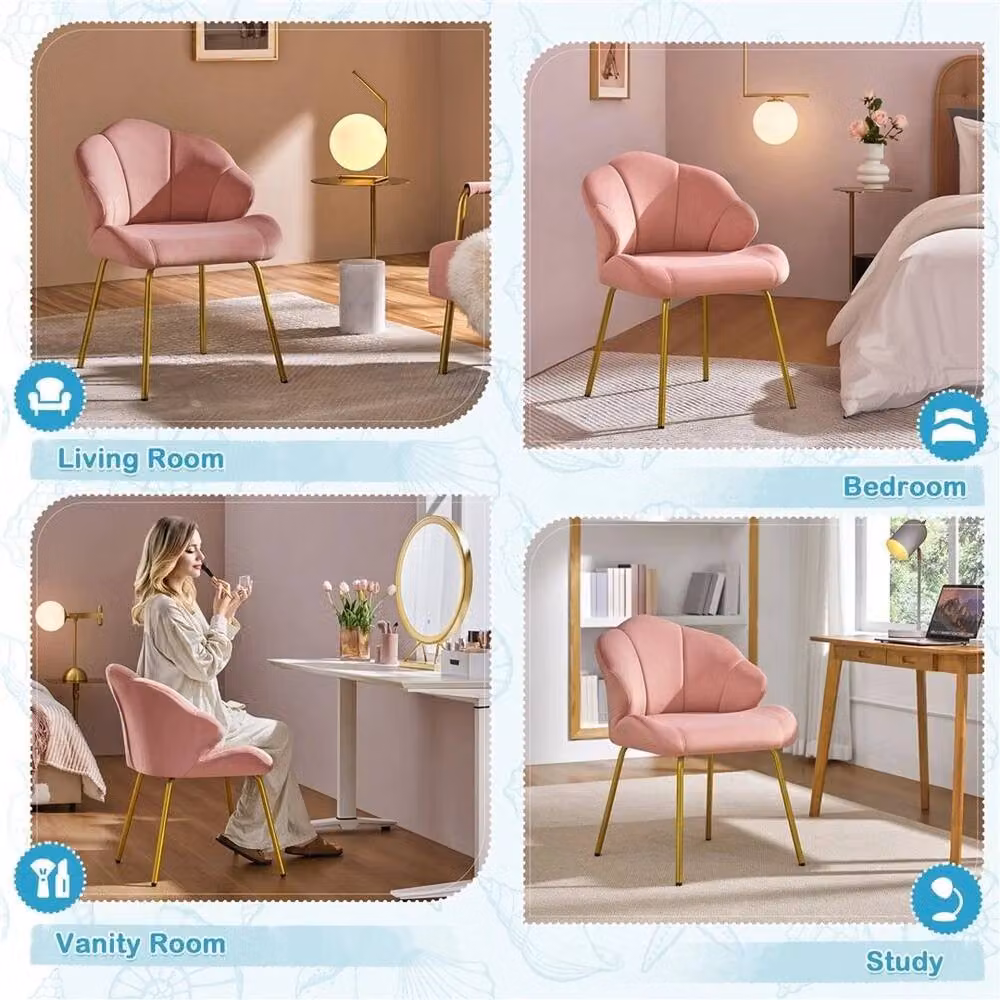 SPETLEK Velvet Accent Chair in Pink – 2
