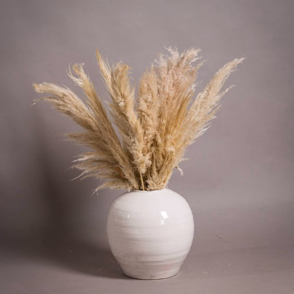 Love Lace Garda Glazed Large Regola Ceramic Vase in White – 2