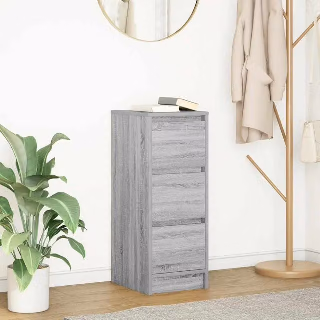 Berkfield Home Grey Sonoma Sideboard in Engineered Wood W/D/H: 29.5 x 34 x 76 cm – 1