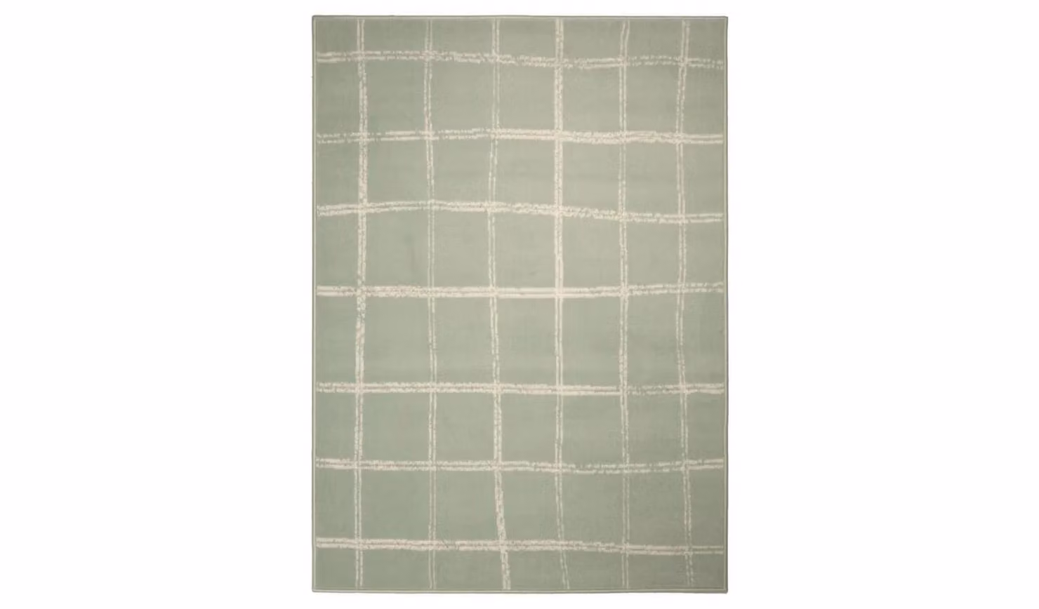 Homemaker Maestro Green Checked Rectangular Cut Pile Rug W: 120 cm, D: 170 cm