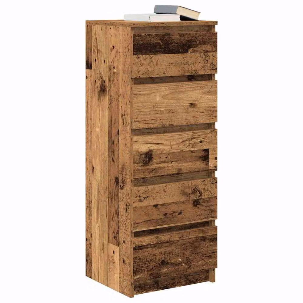Berkfield Home Rustic Sideboard with Drawers in Brown, W/D/H: 37.5 x 35 x 99 cm – 3