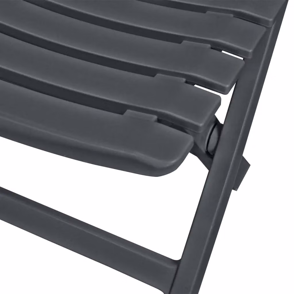 Berkfield Home 3 Piece Folding Bistro Set in Anthracite and Black Plastic – 2