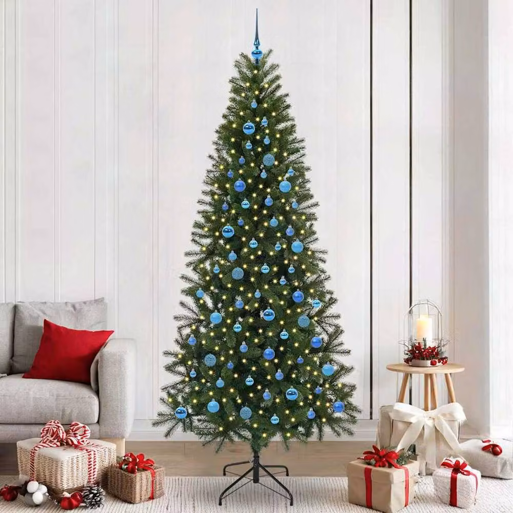 Berkfield Home Elegant Artificial Christmas Tree with 300 LEDs, Green, Height: 240 cm – 2